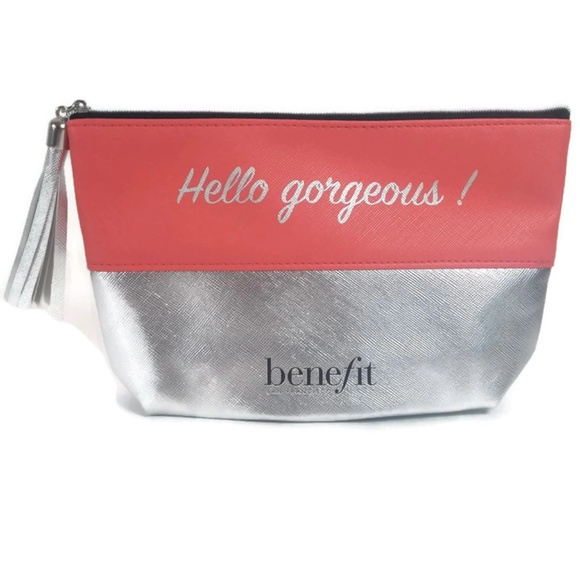 NEW Benefit Cosmetics Bag Makeup Change Purse Pink - Picture 7 of 8
